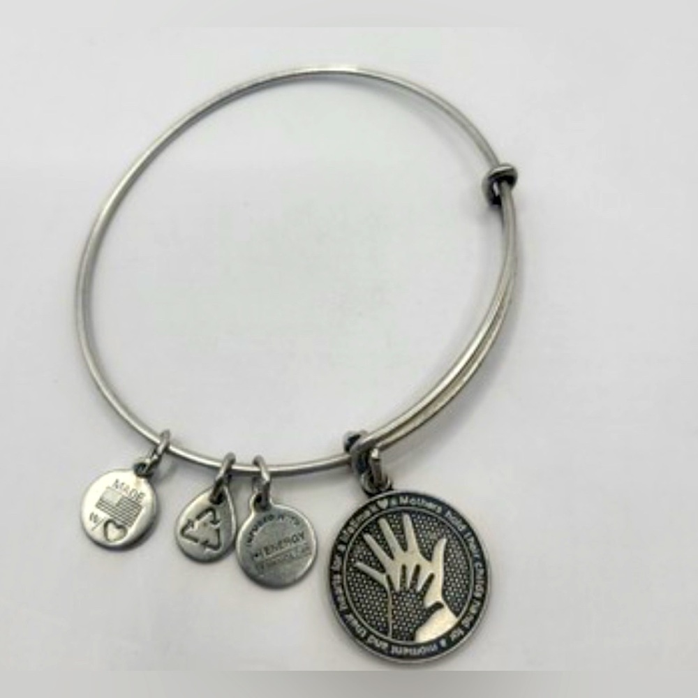 Alex and Ani Silver Mothers Hold Child’s Hand For Moment &Their Heart Lifetime